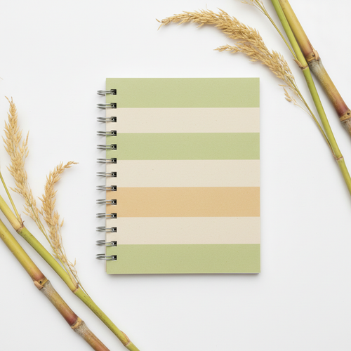 Libreta ecológica de caña de azúcar con espiral