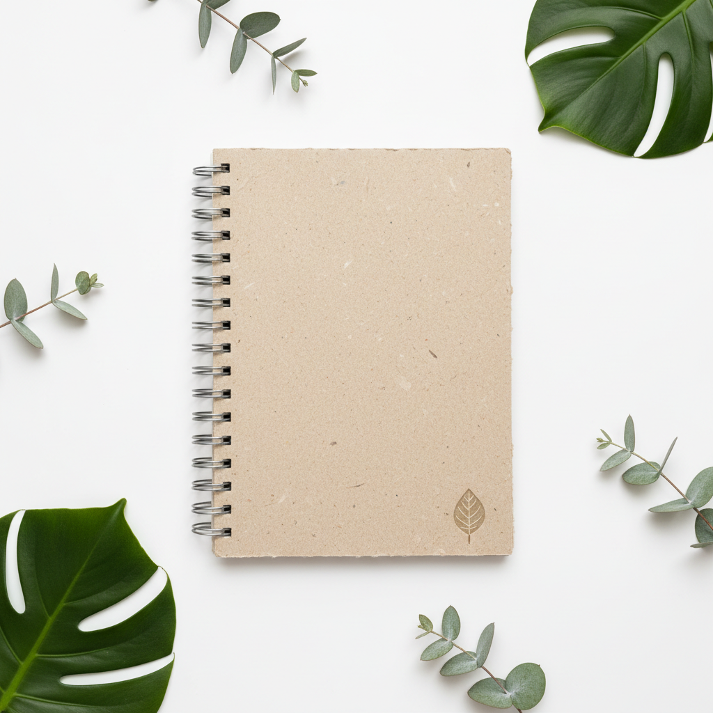 Libreta ecológica de hojas recicladas con espiral